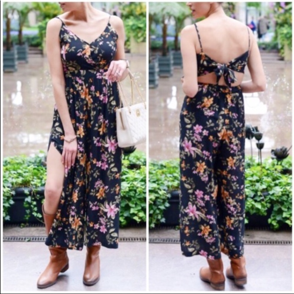Floral Wide Leg Jumpsuit